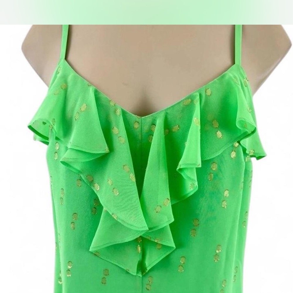 Lily Pulitzer Green Dress with Subtle Gold Details